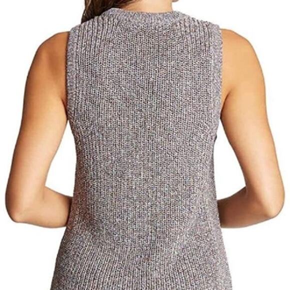 Anthropologie Ella Moss Junior Mood Indigo Rainbow Sleeveless Knit Sweater, Sz M - Picture 7 of 8